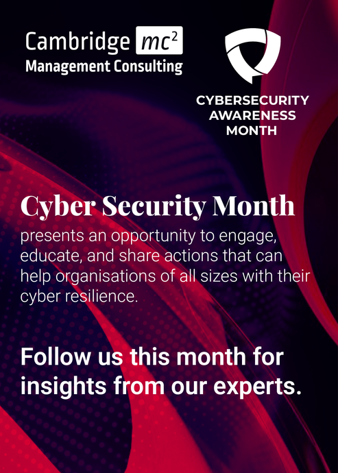 Graphic and text for Cyber Awareness Month