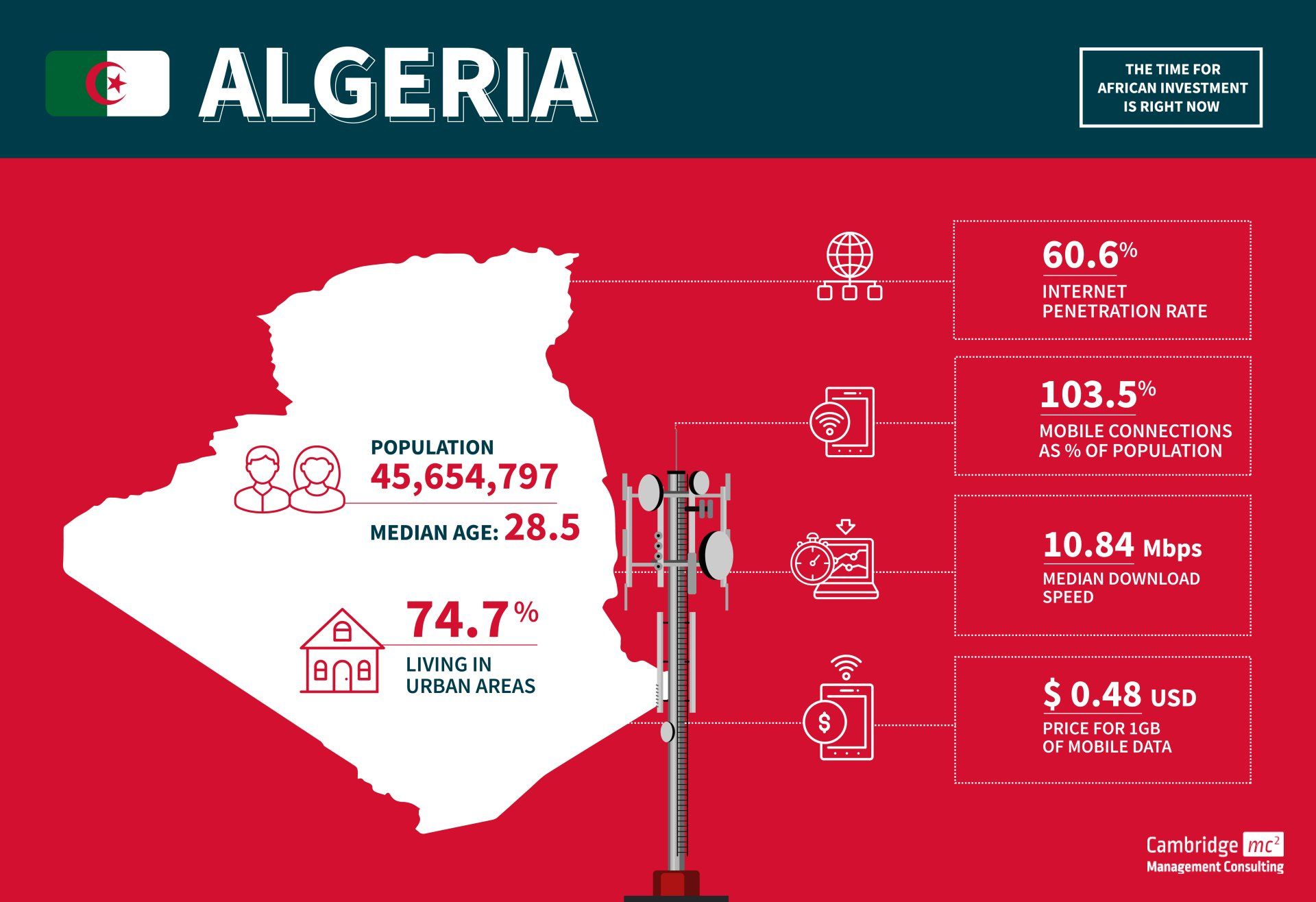 Infographic - Telecom stats for Algeria