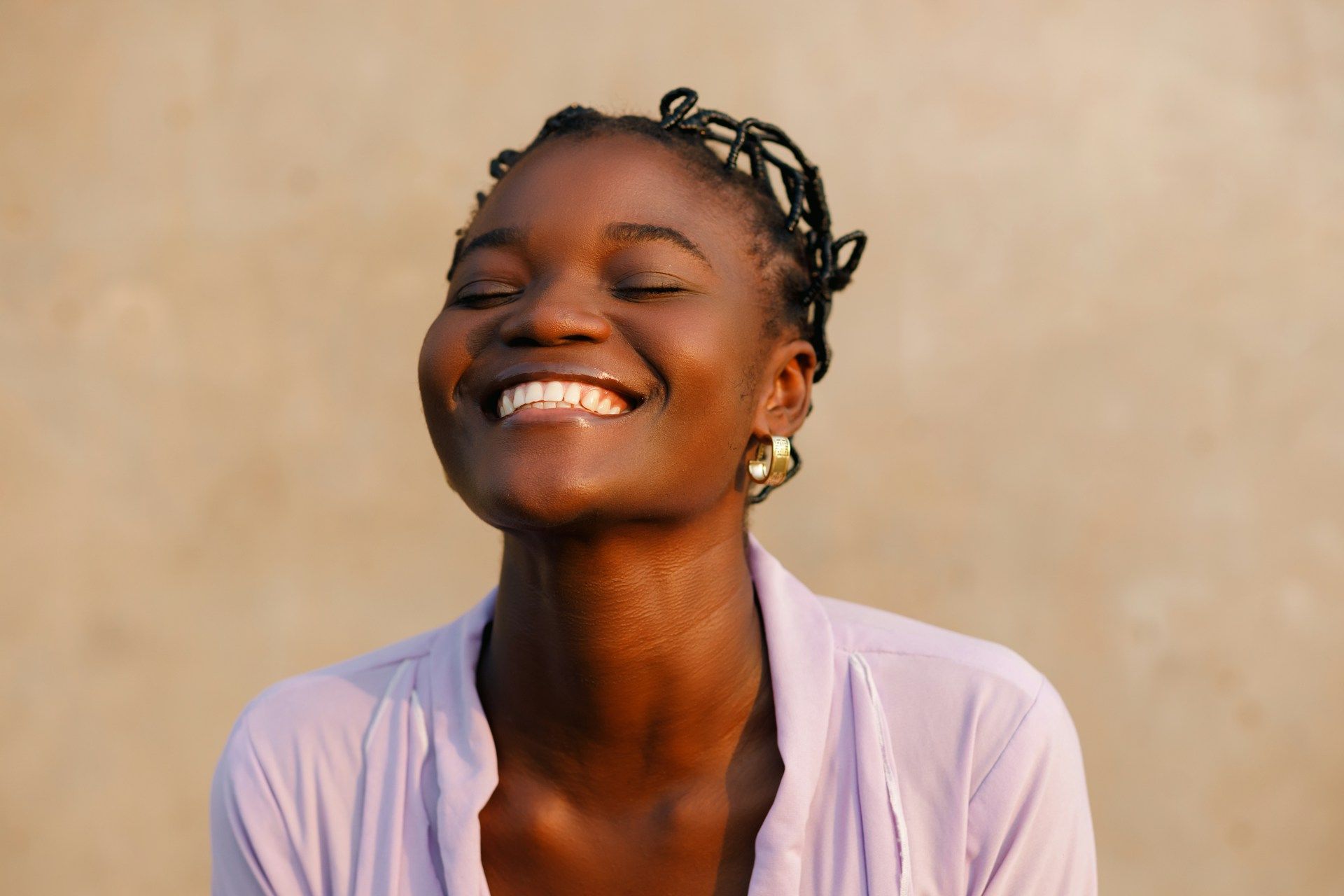 woman smiling