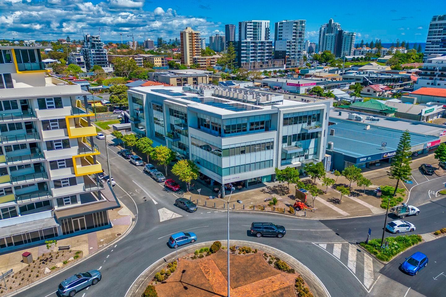 An Aerial View of a City With a Roundabout in the Middle of It — Psychology Practice In Tweed Heads, NSW