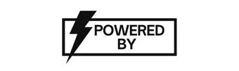 Powered By Lightning Bolt Graphic