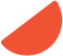 Red and white abstract logo with a curved red shape in the lower right.