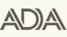 ADA logo in gray, with stylized letters and a checkmark-like triangle.