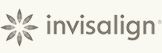 Invisalign logo with gray floral icon and wordmark on a light background