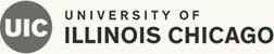 University of Illinois Chicago logo with gray “UIC” circle and black university name text