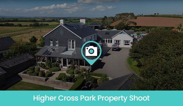 Aerial view of Higher Cross Park property with a camera icon overlay.