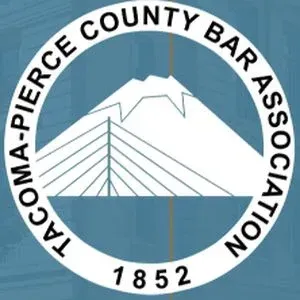 A logo for the tacoma pierce county bar association