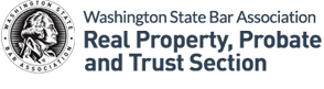 The logo for the washington state bar association real property , probate and trust section