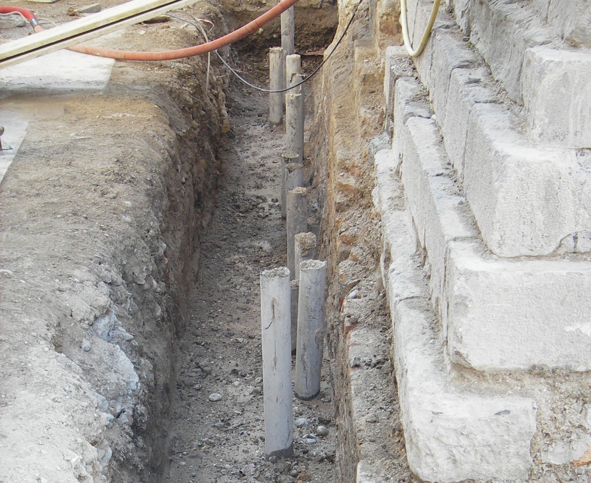 Cantiere di un edificio in ristrutturazione a Pordenone a cura di Tolusso Costruzioni