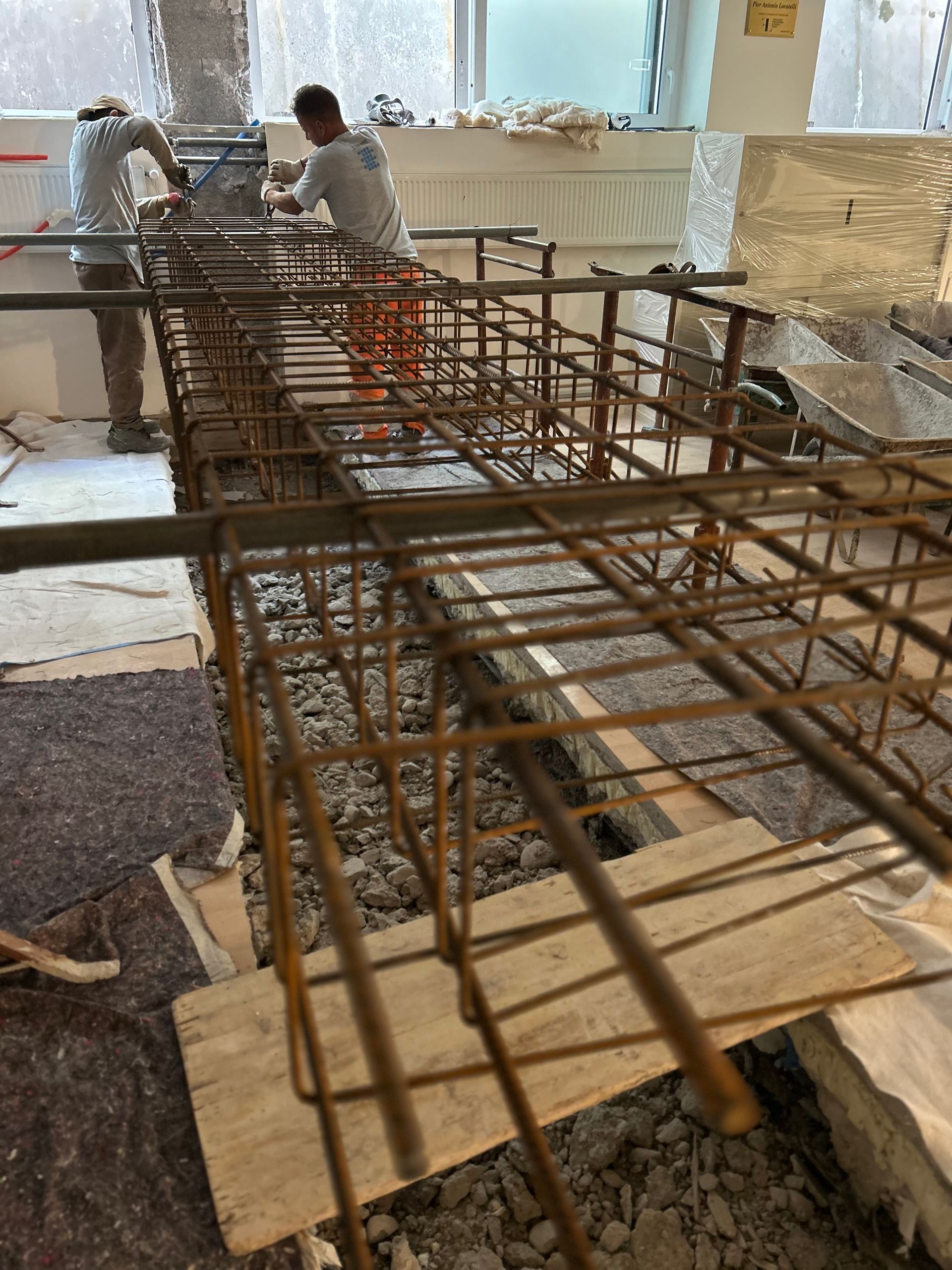 Dettaglio dei lavori in corso a cura dell'impresa edile di Pordenone Tolusso Costruzioni