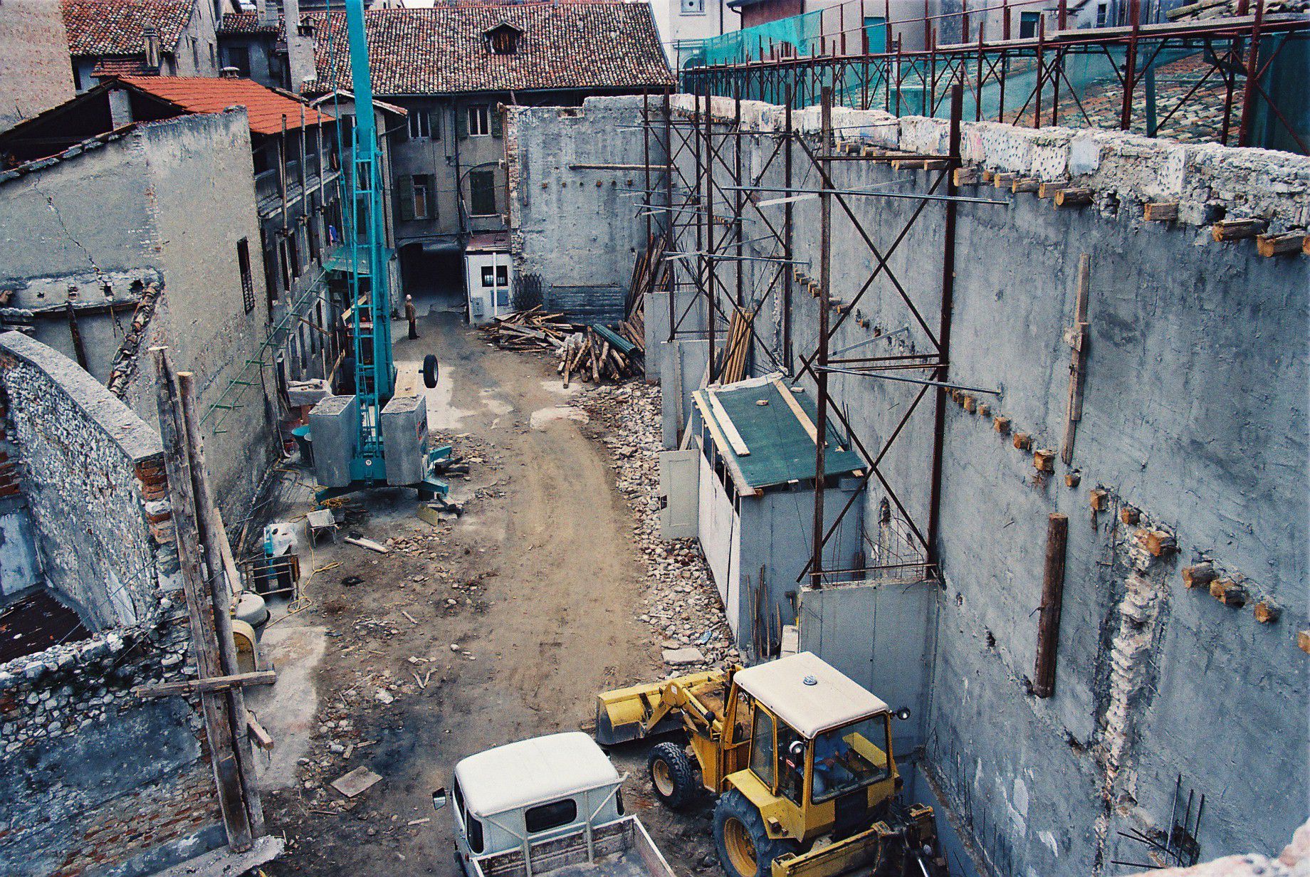 Veduta dall'alto di un cantiere di Tolusso Costruzioni