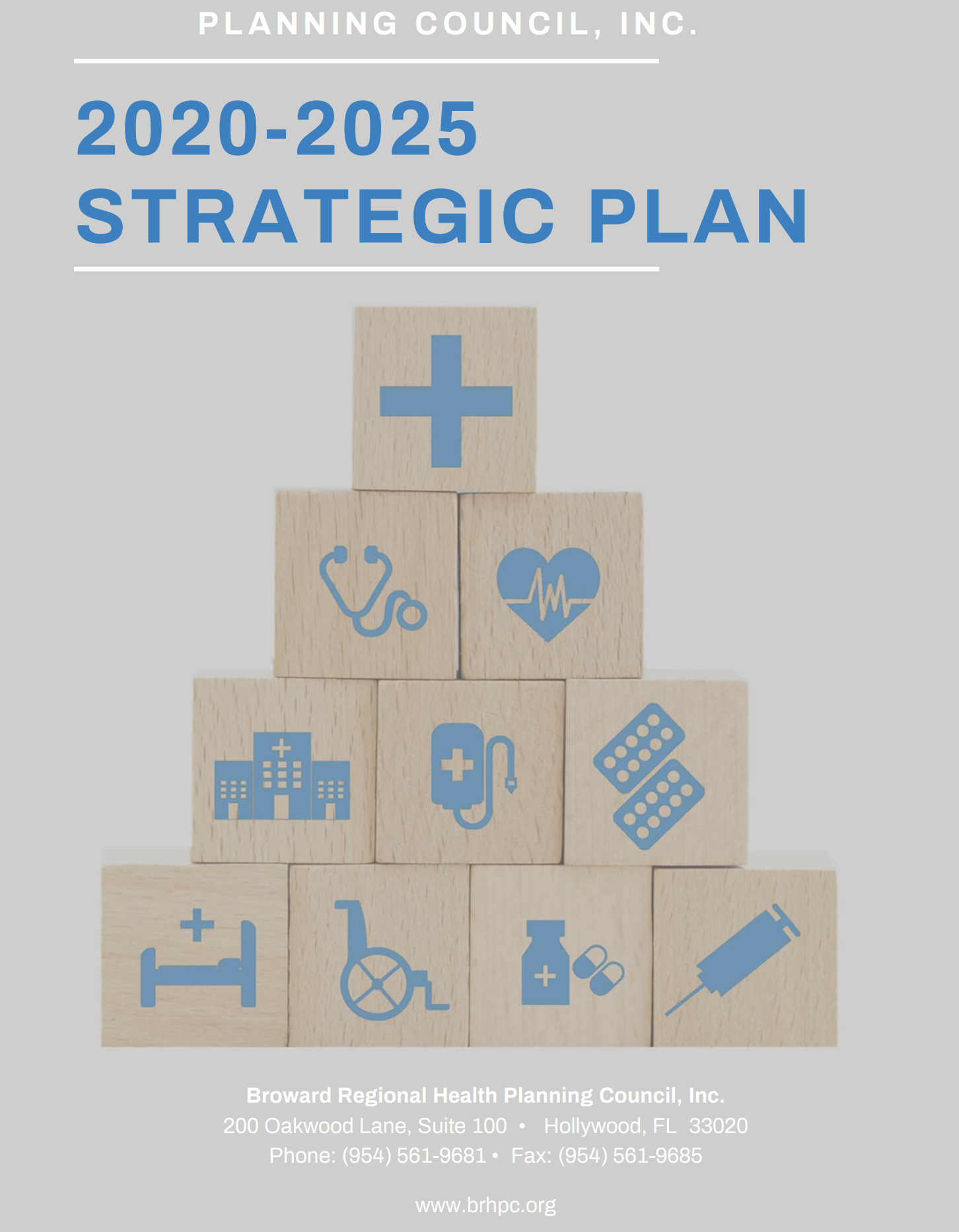 The cover of the planning council inc 's 2020-2025 strategic plan.