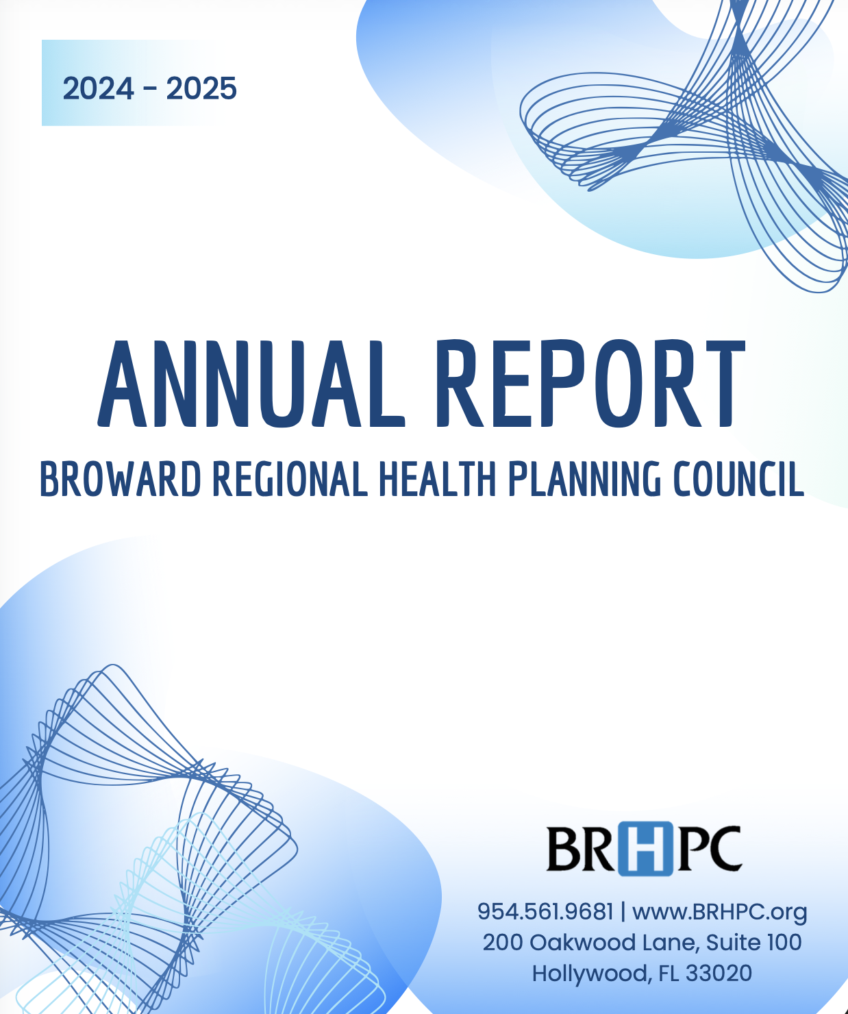 The cover of the broward regional health planning council annual report