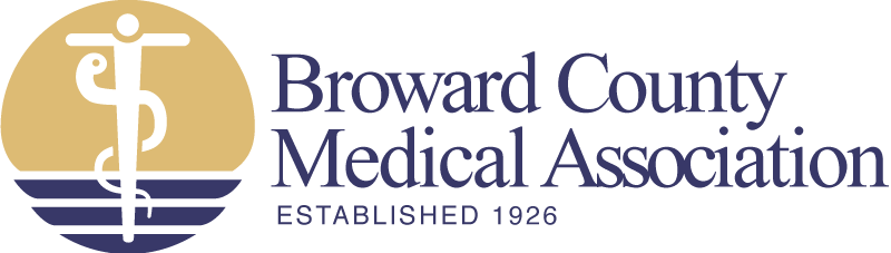 The logo for broward county medical association established 1926