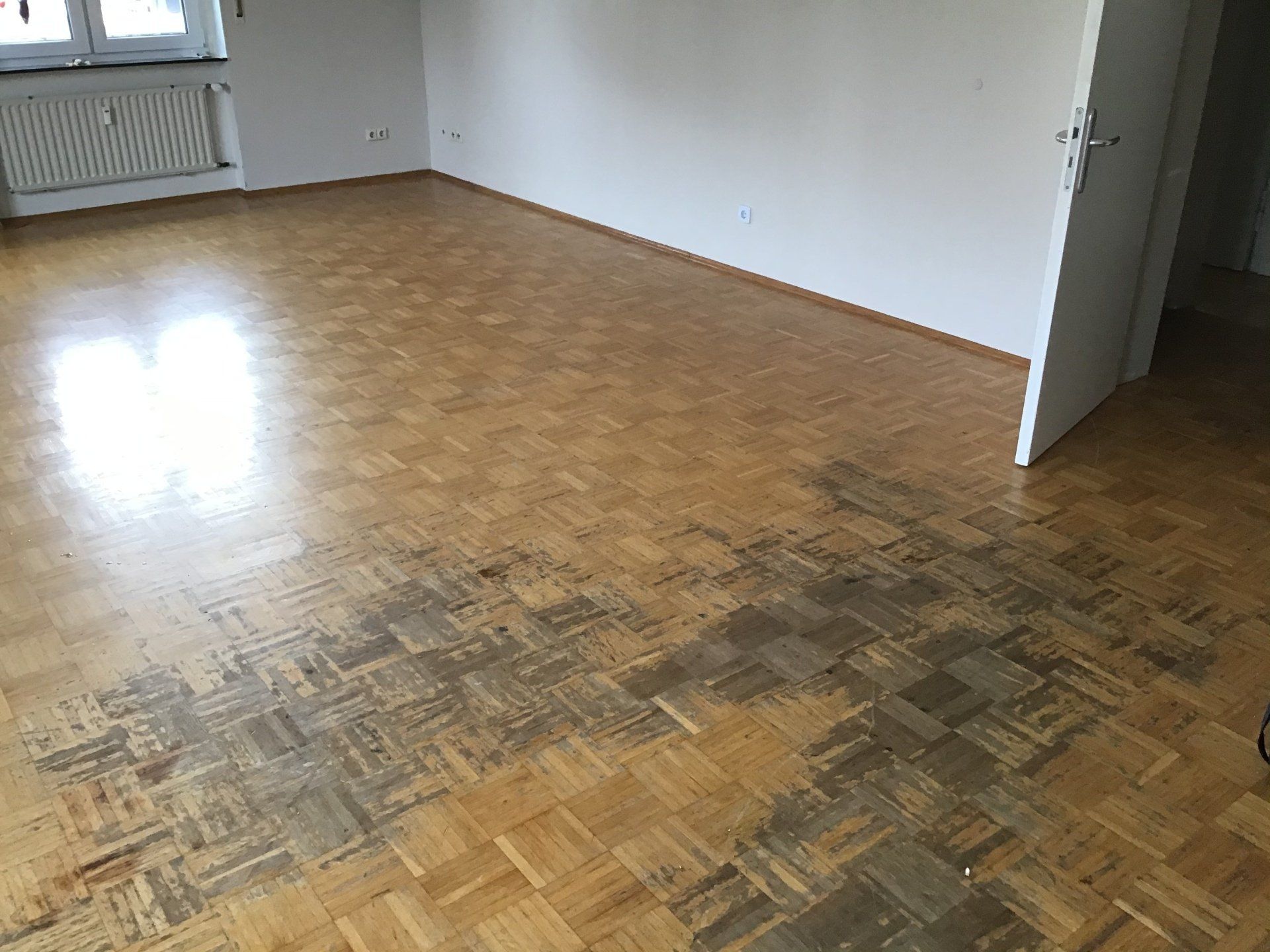 Holzcleanic Giessen: Parkett vorher