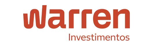 Warren Investimentos logo in orange text.