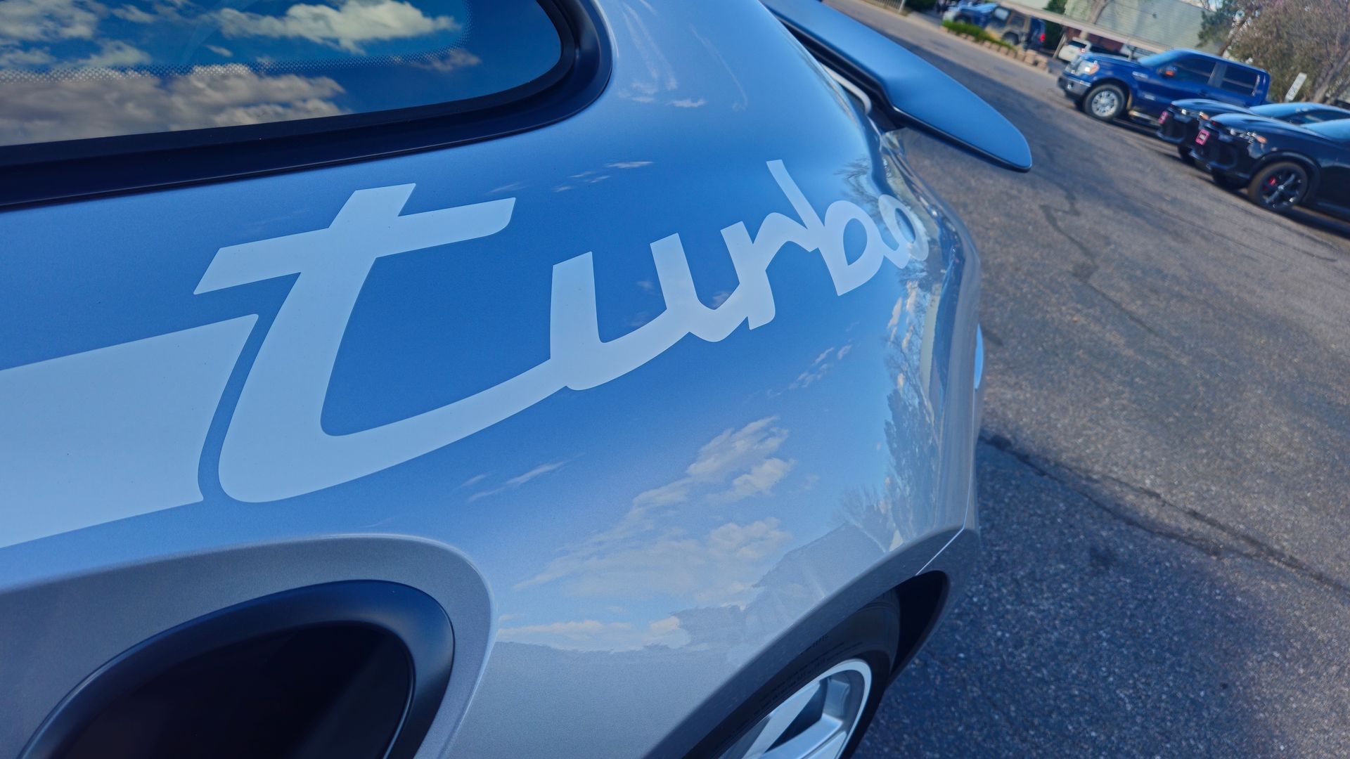 Silver Porsche 911 Turbo with 