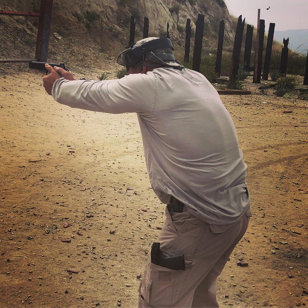 CW Security Group Inc, owner, Charles Wunder, providing firearm training for a corporate team outside of Los Angeles, CA