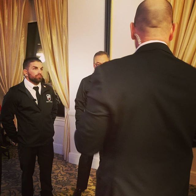 private executive protection services being performed by a CW Security Group employee at a VIP private event near Nashville, TN