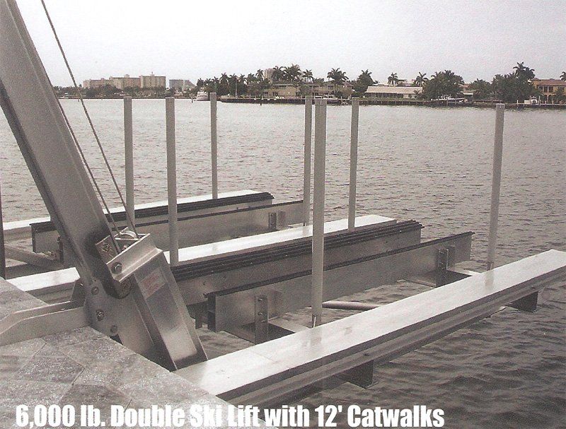 Boats Lift Construction — 6000 lb. Double Ski Lift in Miami, FL