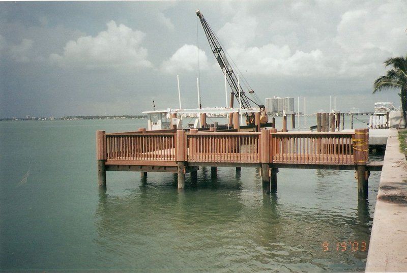 Construction — Wood Dock in Miami, FL