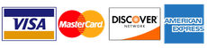 Payments Accepted, Visa, Mater Card, Discover, American Express