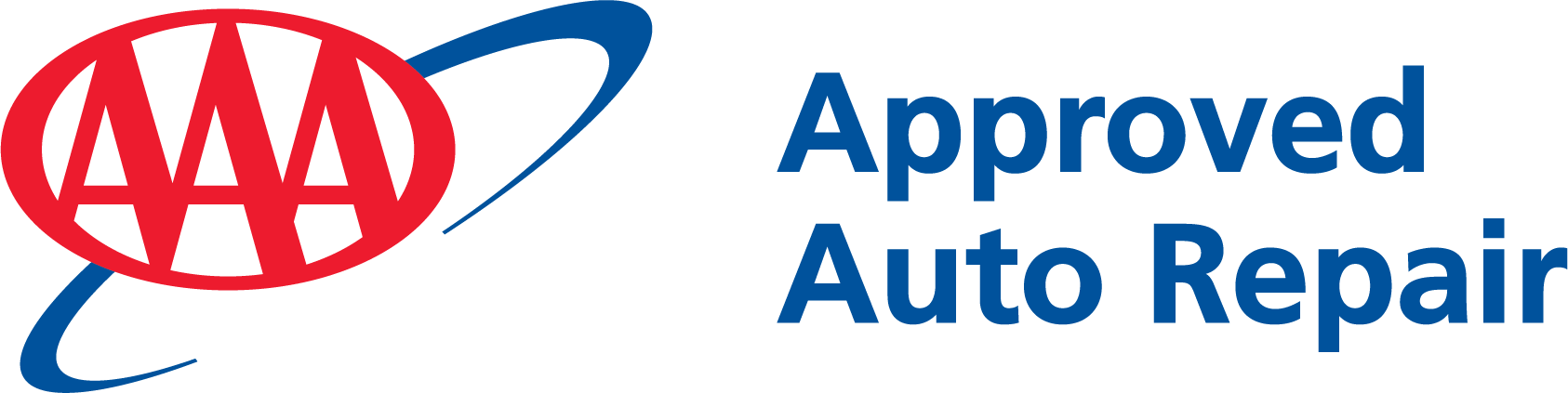 AAA approved auto repair logo on a white background AAA approved auto repair logo on a white background