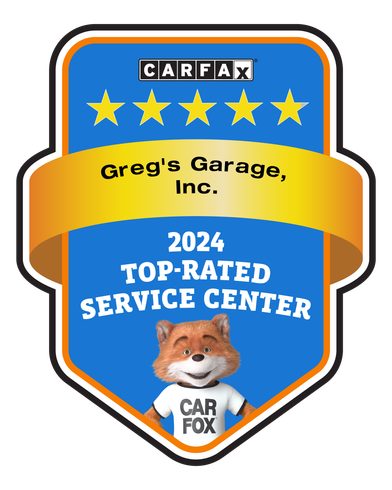 Greg 's garage , inc. is a top rated service center in 2024 Greg 's garage , inc. is a top rated service center in 2024