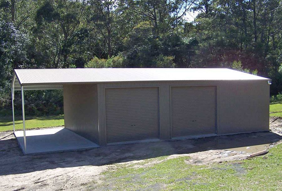 A Garage With a Canopy on Top of It — Just Sheds In Kunda Park, QLD