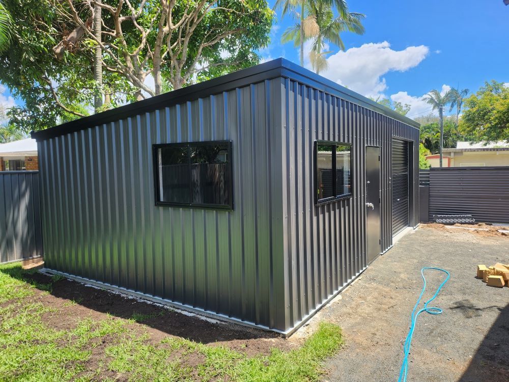 Custom black shed