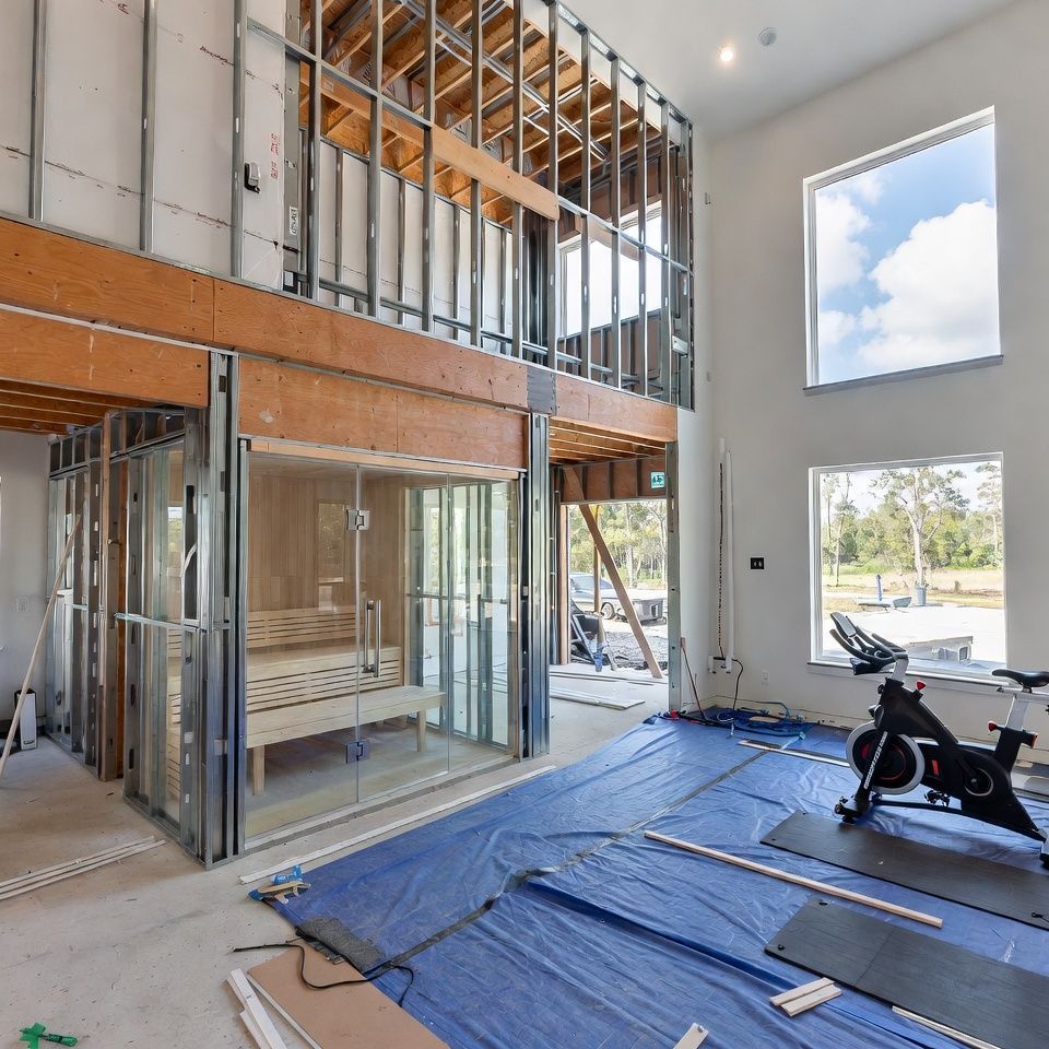 New construction wellness room and luxury home gym addition by BittnerSweet Co in Greater Orlando