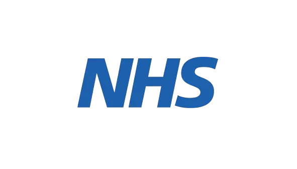NHS logo in blue text on a white background.