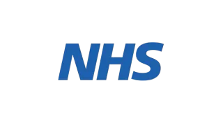NHS logo in blue text on a white background.