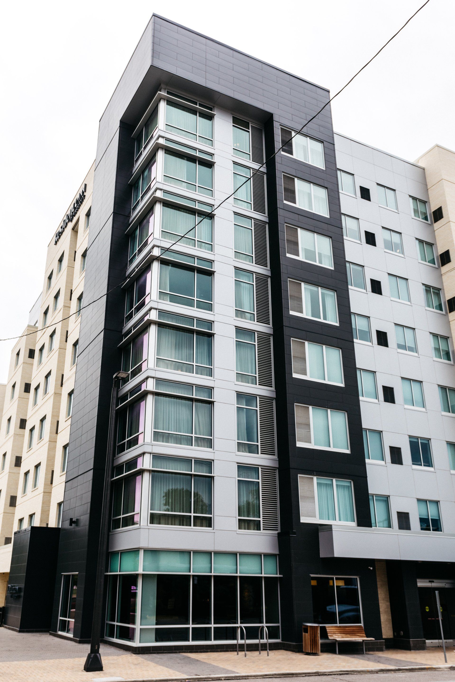 Side View Of a Black & Gray Themed Building — Willoughby, OH — Euclid Glass & Door
