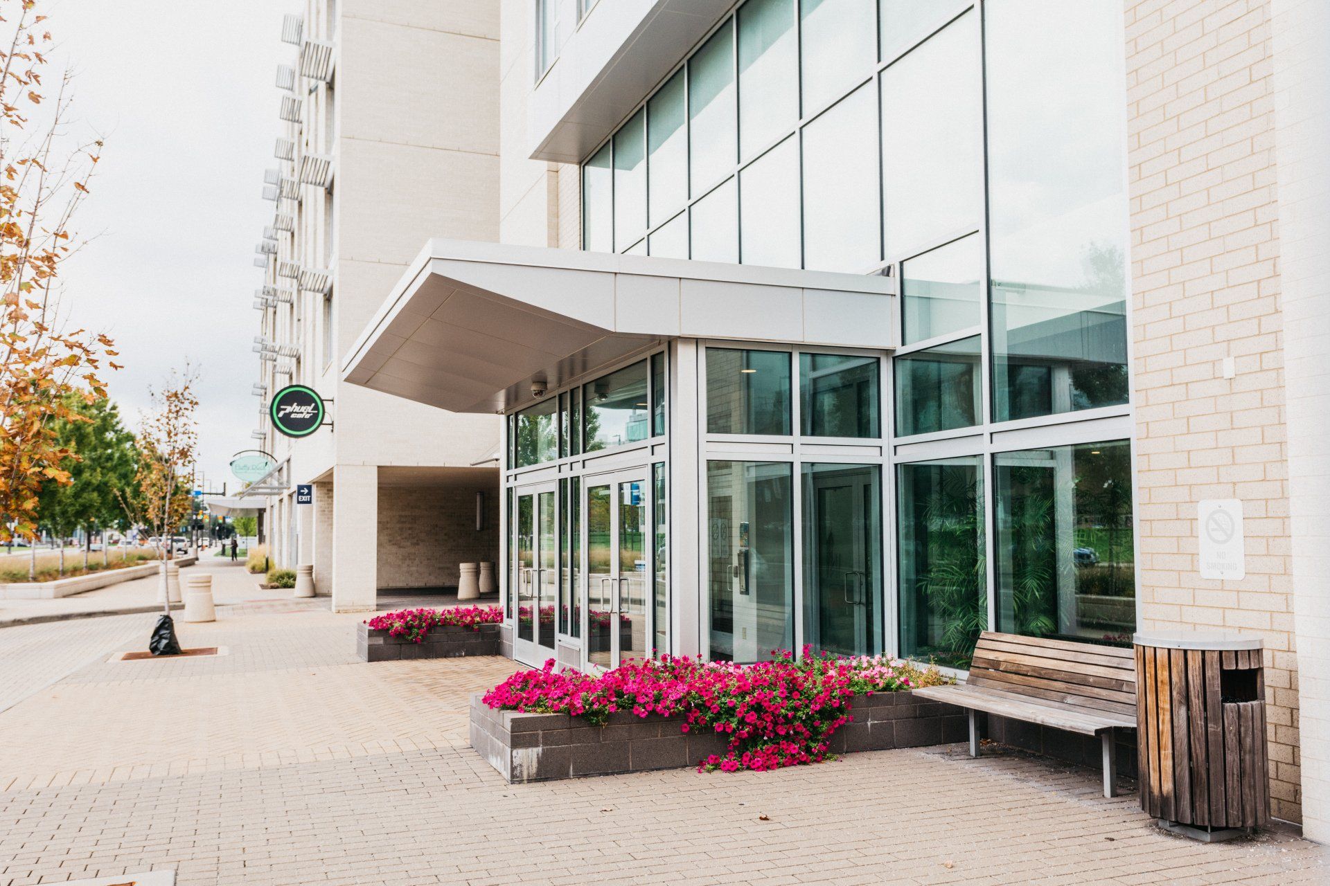 Flowers Next to Front Door Entrance  — Willoughby, OH — Euclid Glass & Door