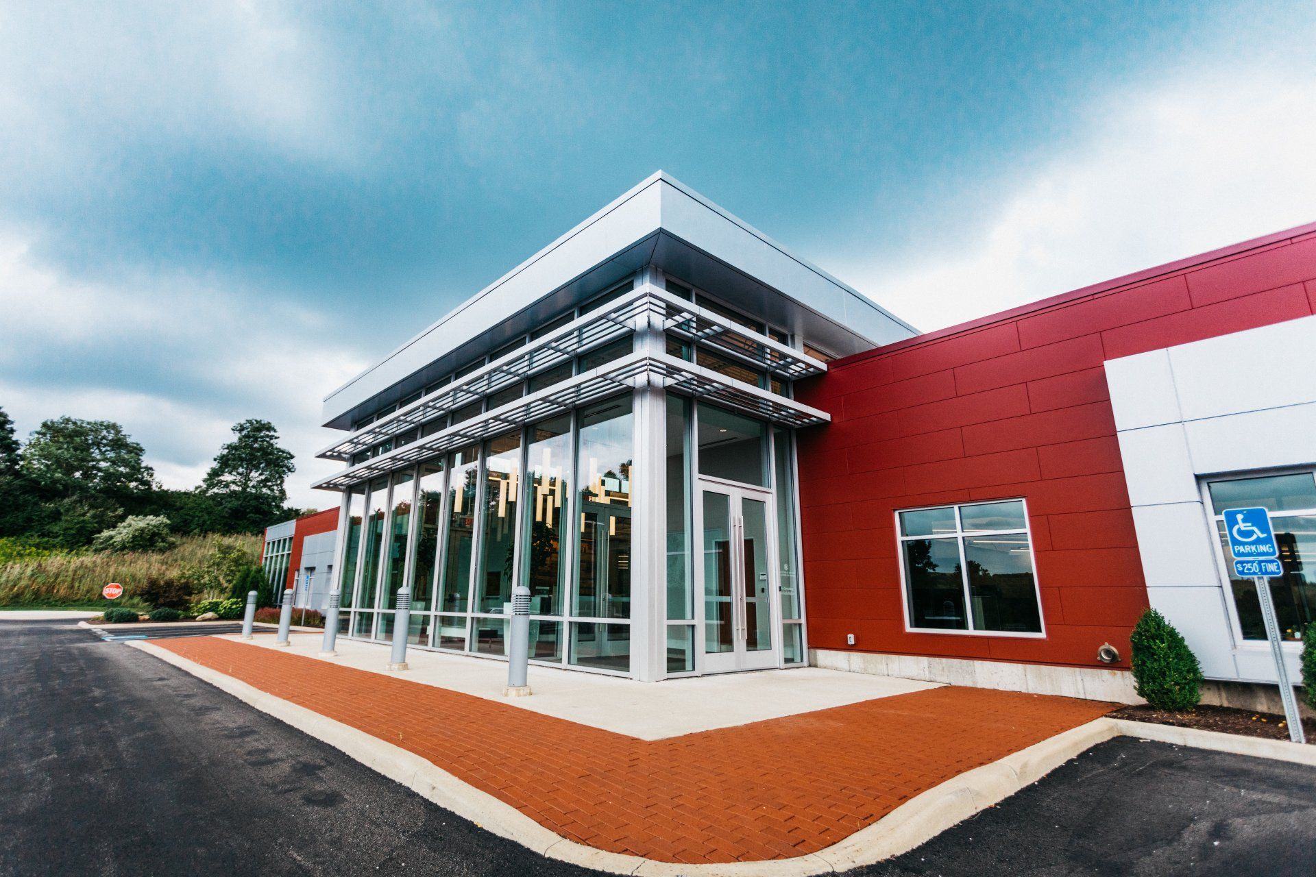 Red Brick Building With Glass Door — Willoughby, OH — Euclid Glass & Door