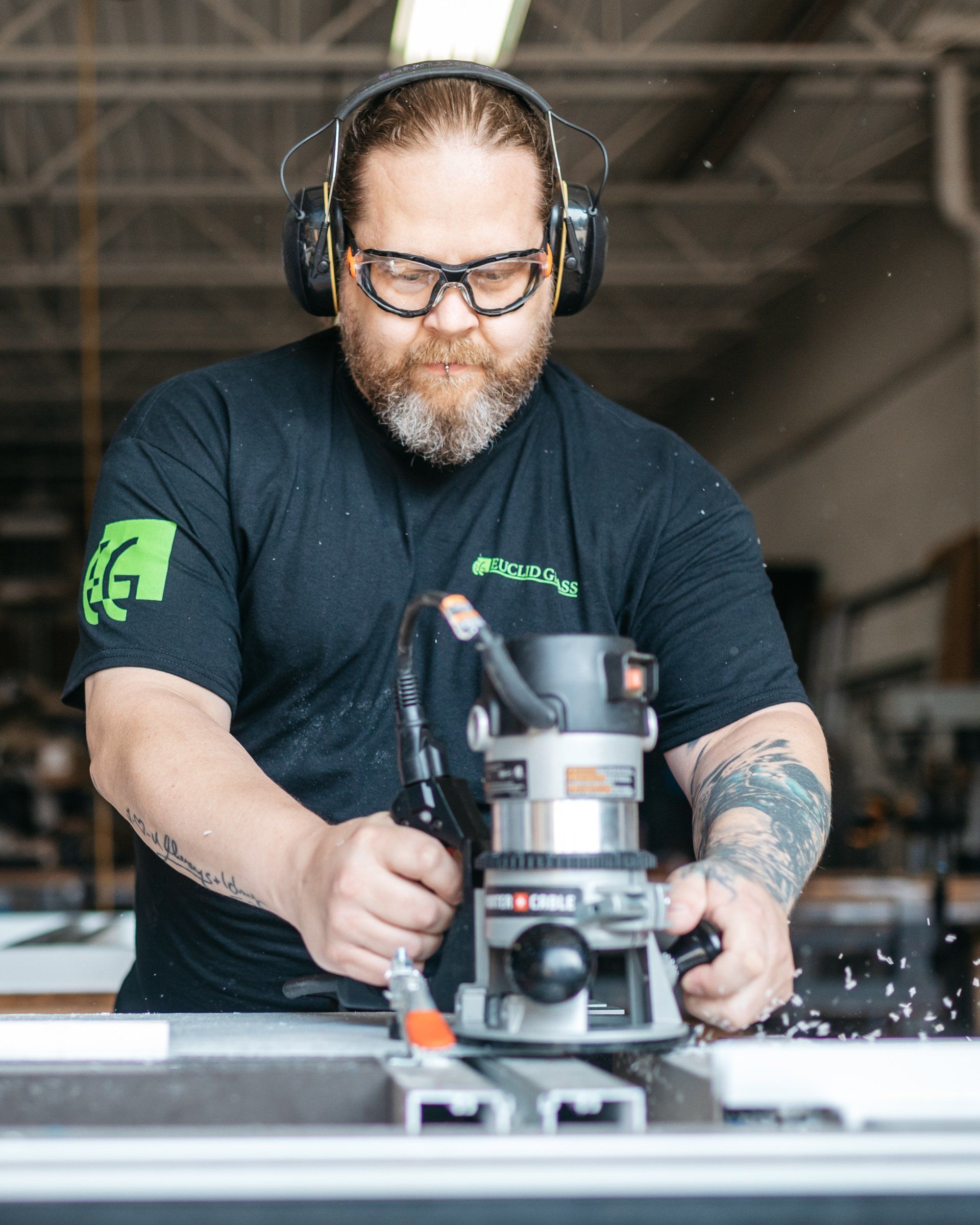 Euclid Glass Staff Window Steel Grinding — Willoughby, OH — Euclid Glass & Door