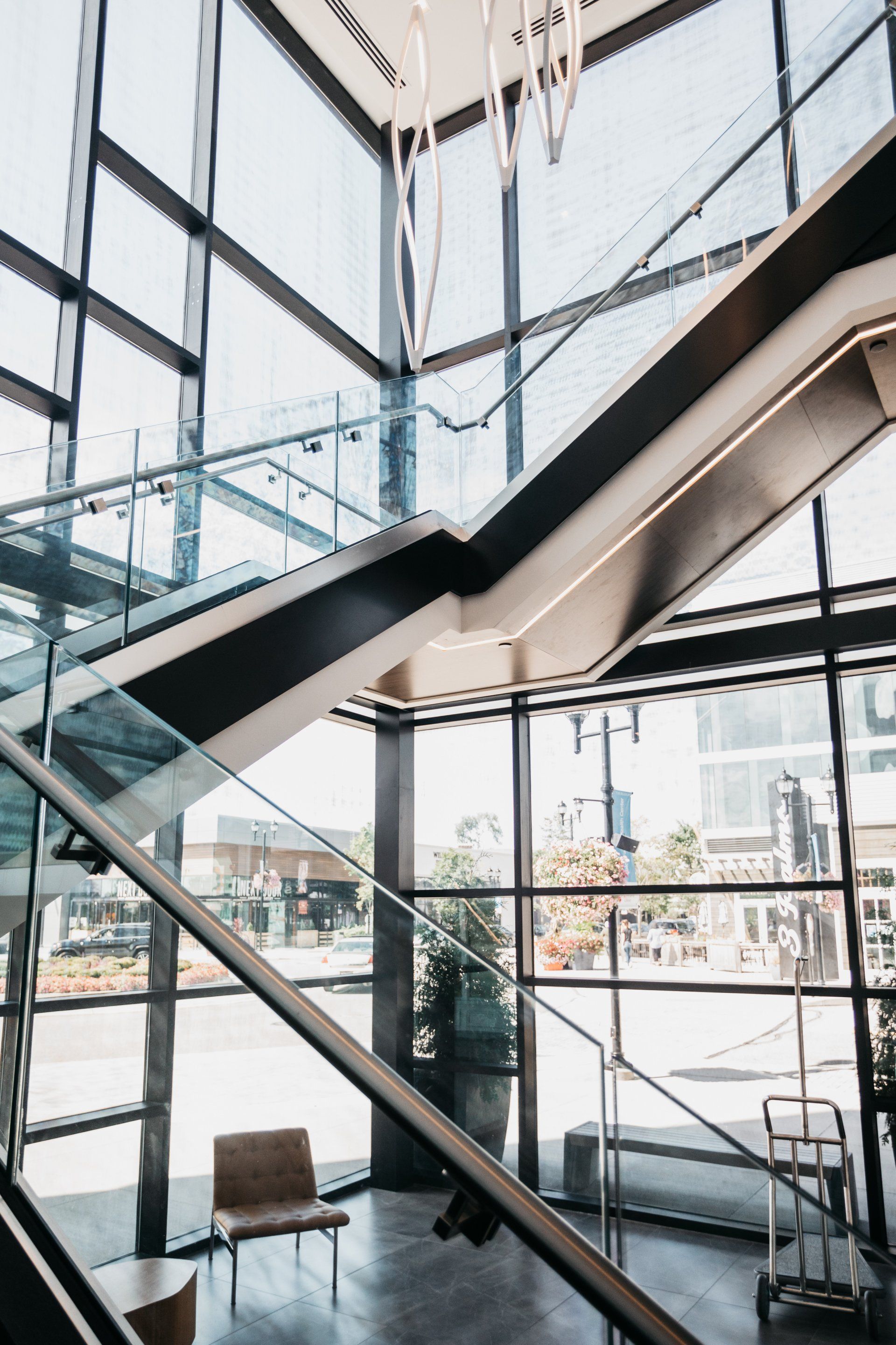 Glass Staircase Side View — Willoughby, OH — Euclid Glass & Door