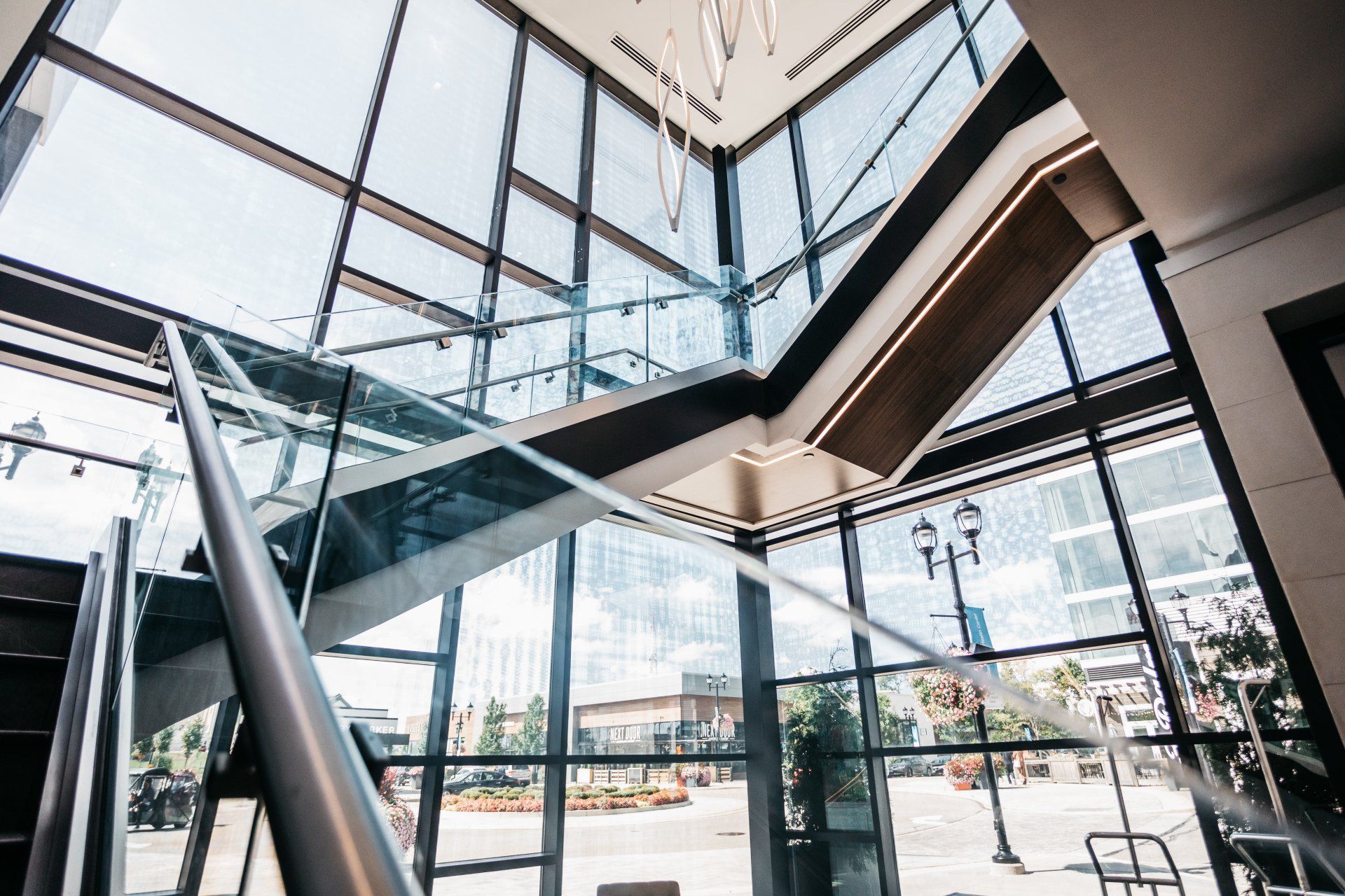 Glass Staircase with Steel Railings — Willoughby, OH — Euclid Glass & Door