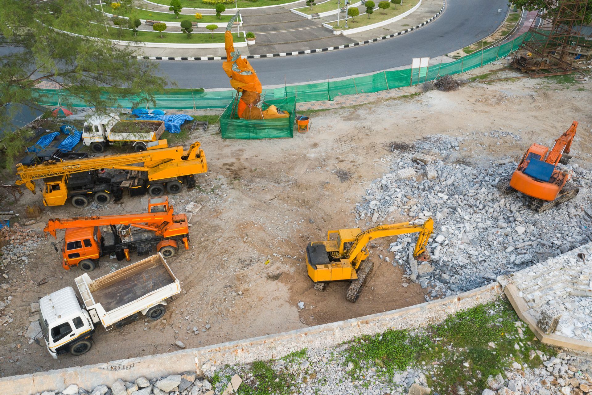 A Group Of Construction Vehicles - Columbus, IN - Orville K. Fleetwood Asphalt