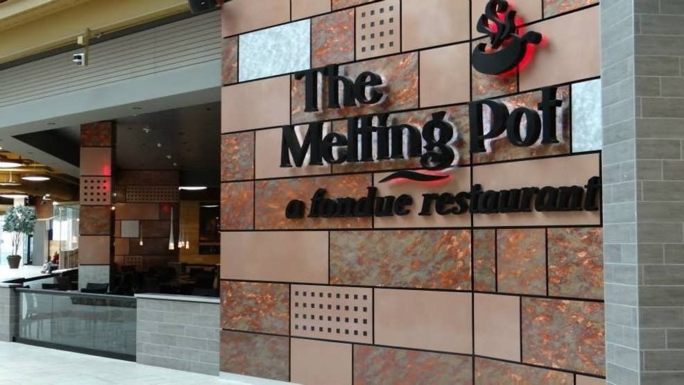 The melting pot is a fondue restaurant in a mall