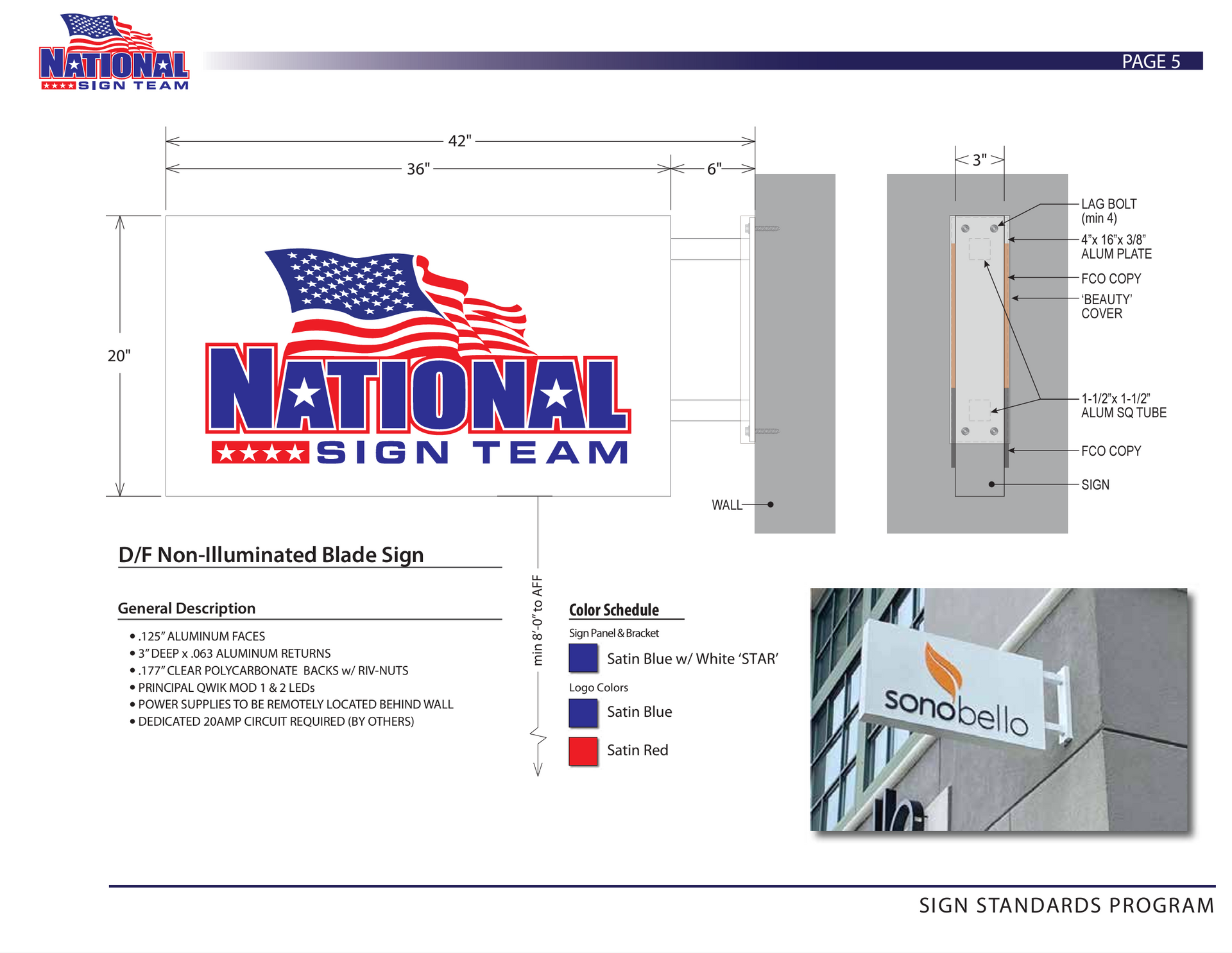 A drawing of a sign for the national sign team