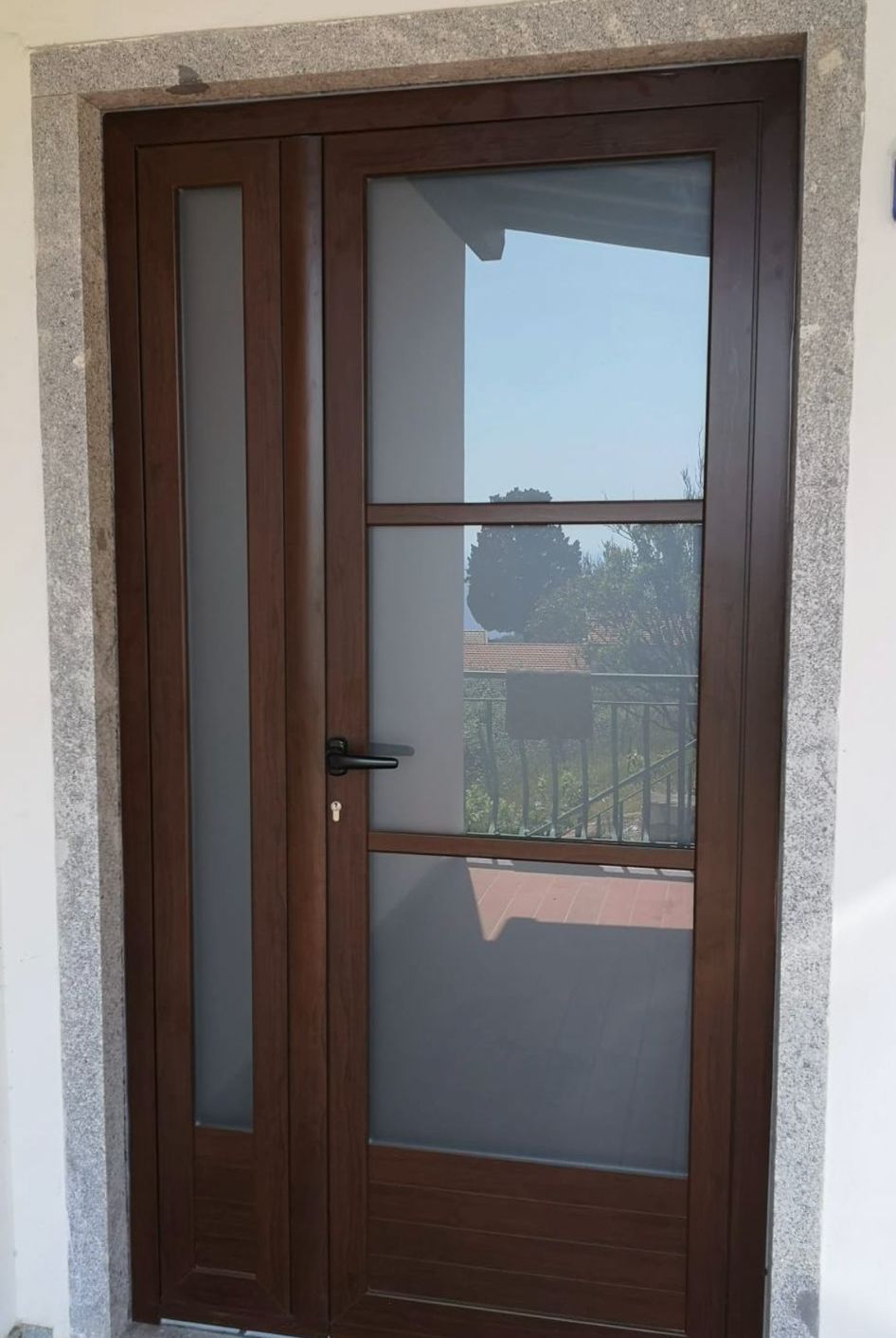 portoncino in legno-alluminio