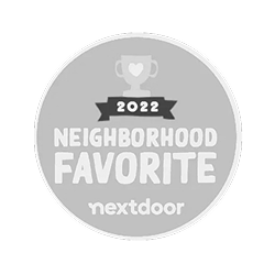 2023 Neighborhood Fave badge from Nextdoor, highlighting Life Maid Easy's reputation for excellent move-in and move-out cleaning services.