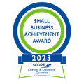 Small Business Achievement Award Winners 2023 badge from SCORE, recognizing Life Maid Easy for excellence in the cleaning service industry.