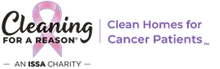 The logo for cleaning for a reason clean homes for cancer patients