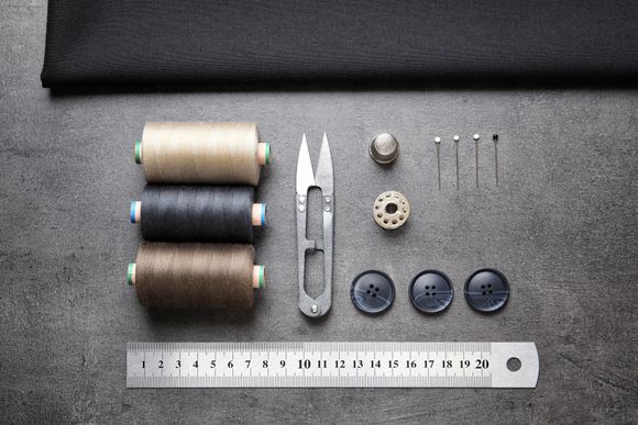 Buttons and sewing thread