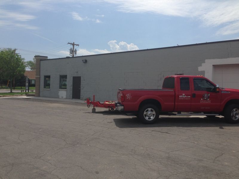Side of Commercial Building Before Painting Project