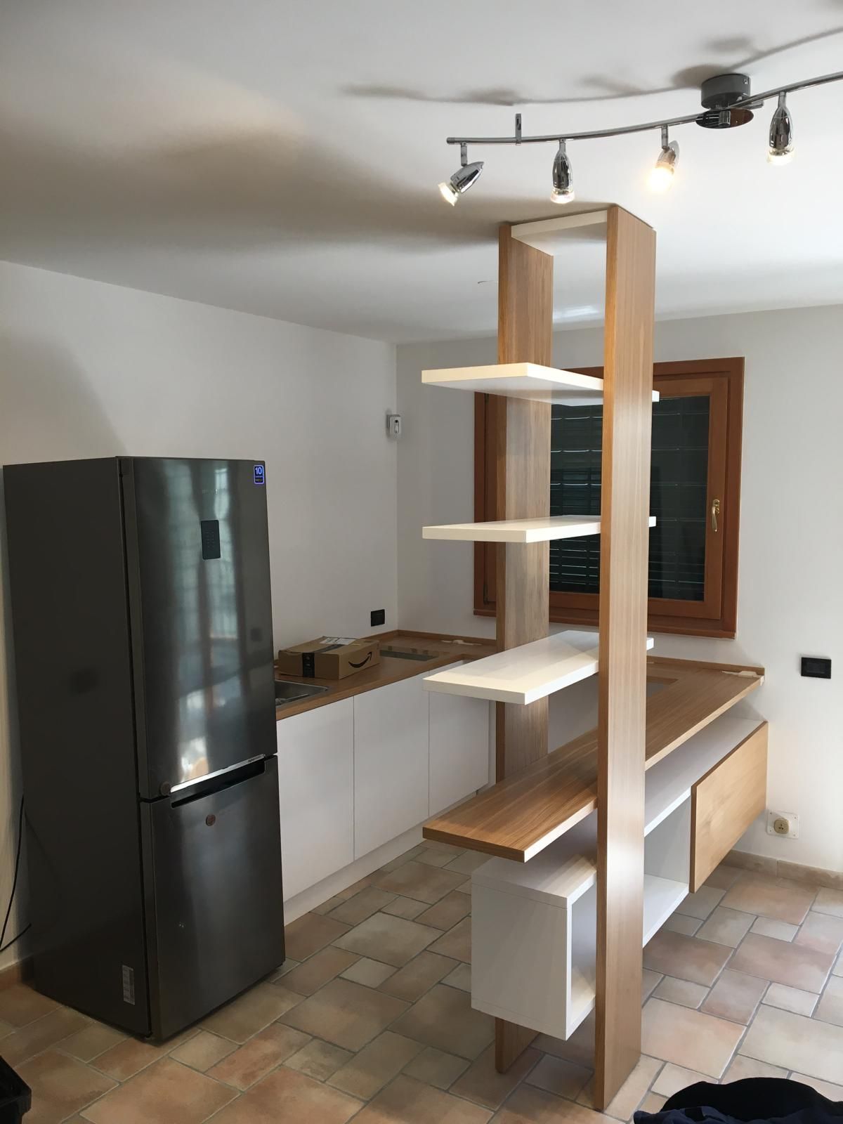 cucina con zona living