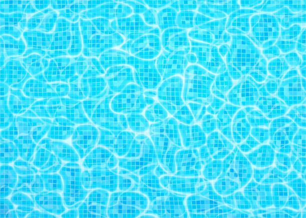 A close up of the water in a swimming pool.
